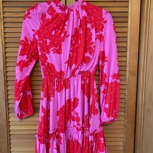 Sugarlips Pink and Red Floral Dress